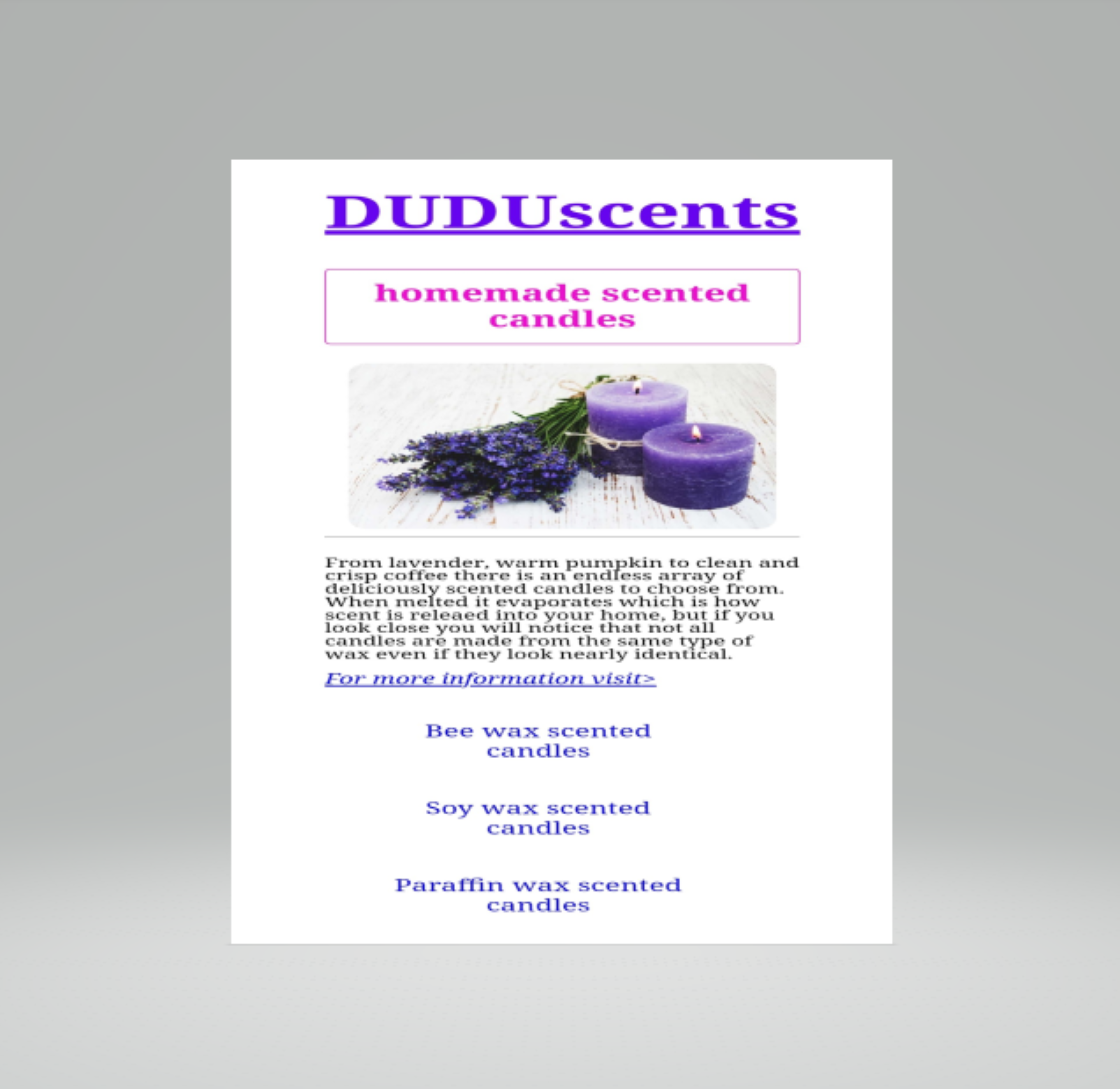 Duduscents project preview